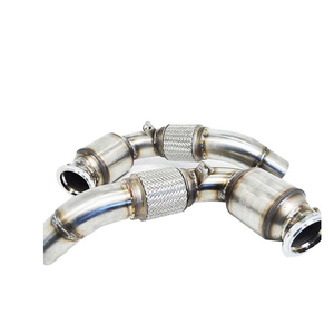 BMW M5 F10 con catalizador, Euro 4, Metal Carrier 200 cel Acero inoxidable 304 + bajante de escape cepillado